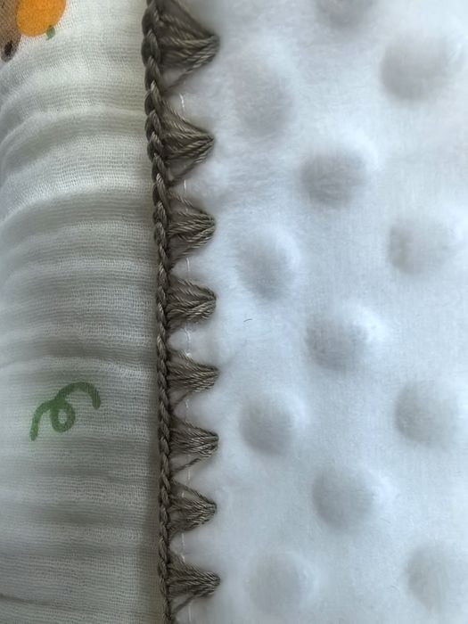 Crochet-look edge — muslin baby textile by Jingwei Youpin